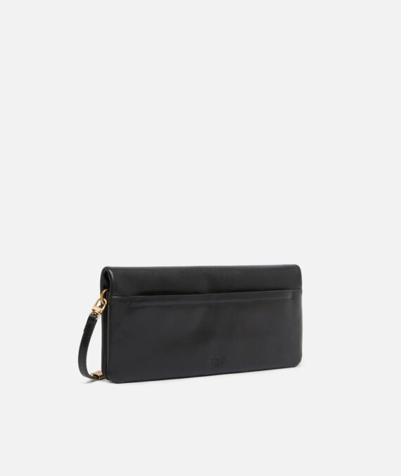 Pochette a tracolla media Love Bag Click Soft Horizontal in pelle