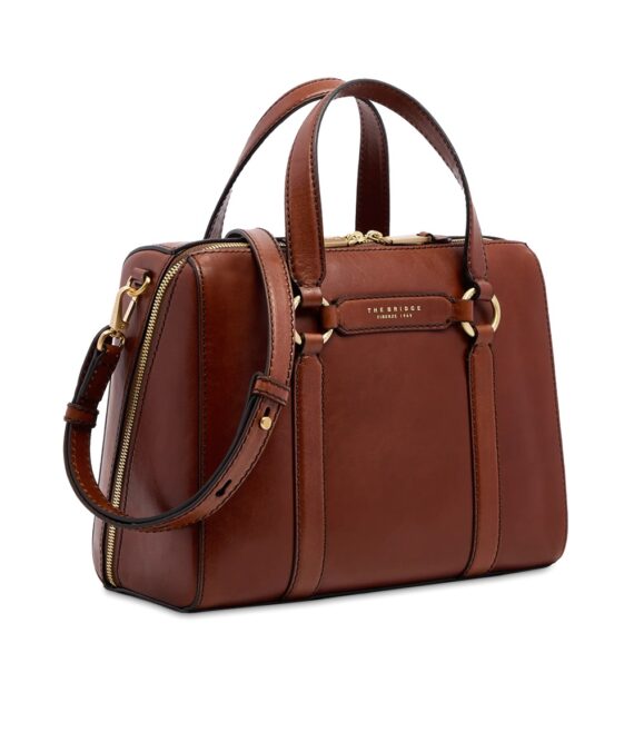 Borsa grande a mano in pelle con tracolla “LAURA”