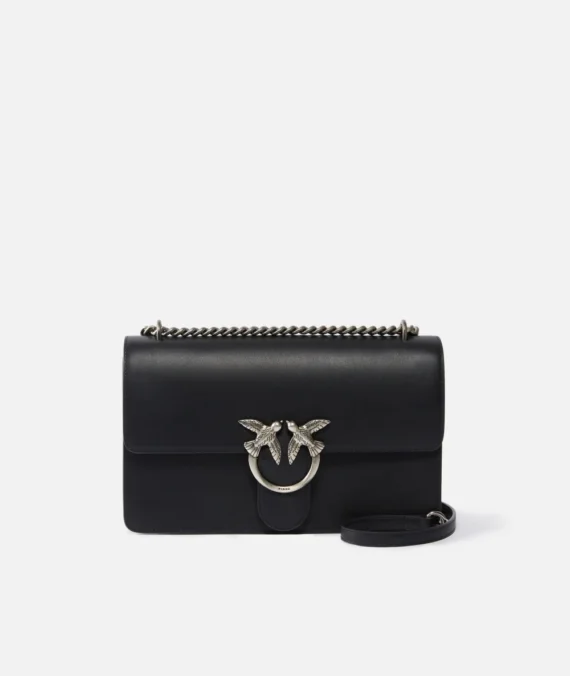 Borsa a tracolla media Love Bag in pelle liscia