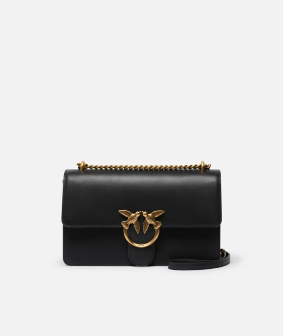 Borsa a tracolla media Love Bag in pelle liscia