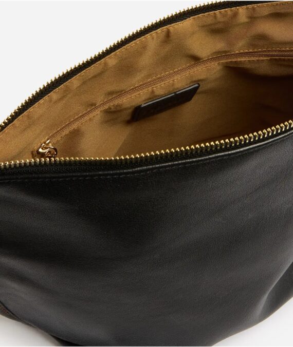 Borsa a tracolla Montana in pelle nera