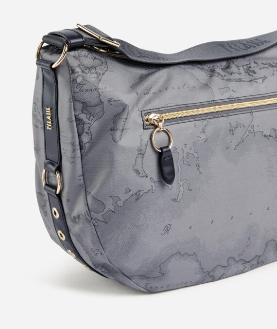 Borsa a mezzaluna larga Soft Ranch Geo Dark
