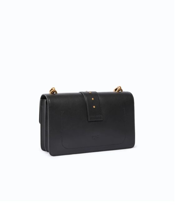 Borsa a tracolla media Love Bag One in pelle con fibbia gioiello