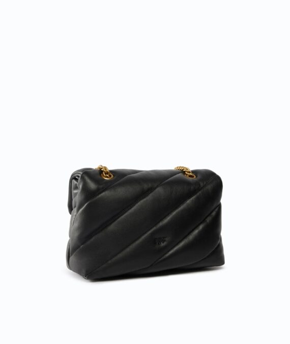 Borsa a tracolla media Love Bag Puff  con fibbia gioiello