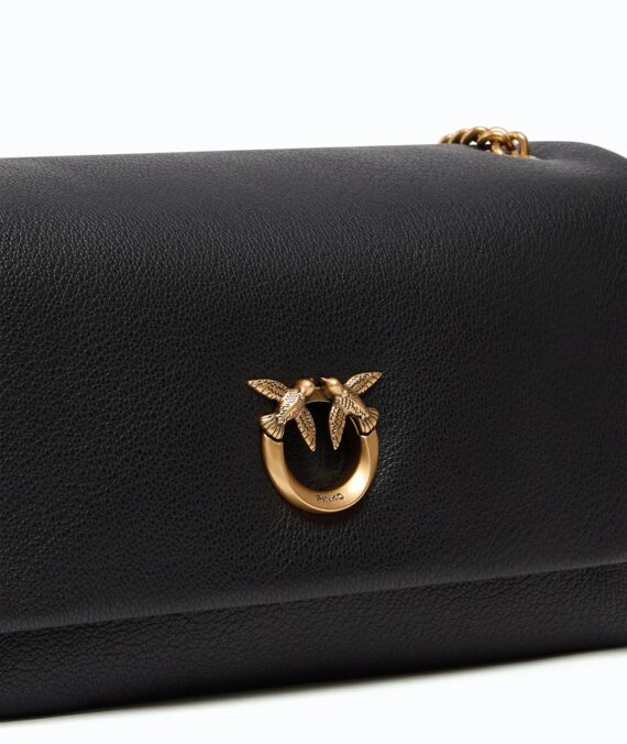 Borsa a tracolla media Love Bag Click Soft Horizontal in pelle fiore
