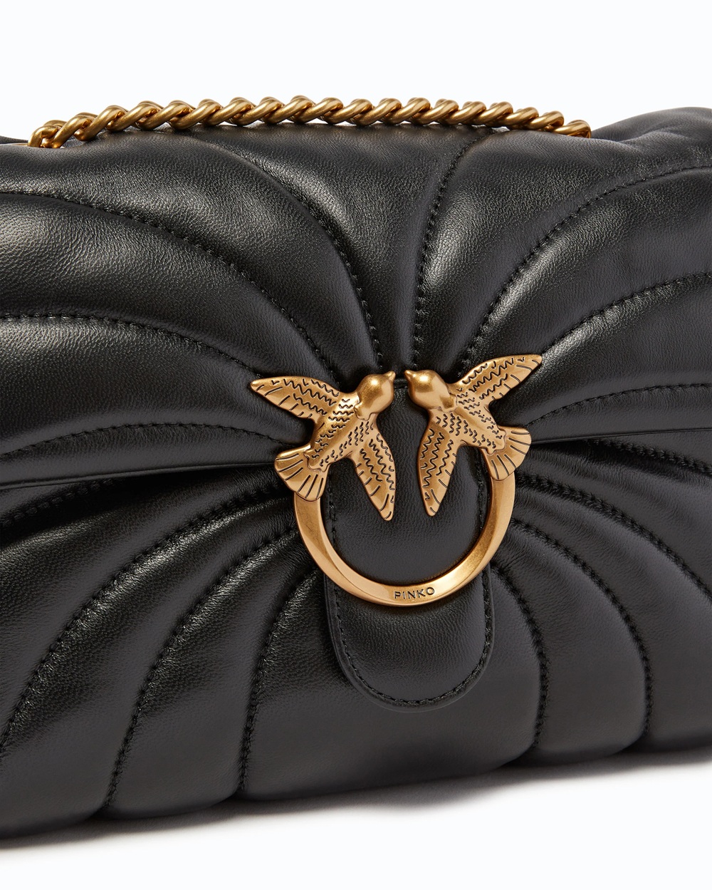Borsa a tracolla grande Love Bag Puff trapunta farfalla - immagine 3